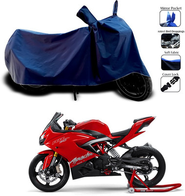 SEBONGO Waterproof Two Wheeler Cover for TVS(Apache RR 310, Blue)