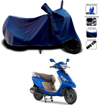 SEBONGO Waterproof Two Wheeler Cover for TVS(Zest, Blue)