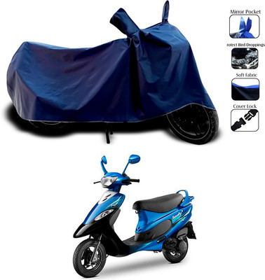 SEBONGO Waterproof Two Wheeler Cover for TVS(Scooty Pep+, Blue)