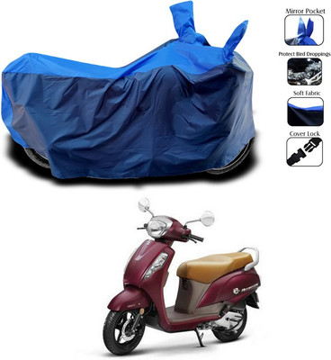 SEBONGO Two Wheeler Cover for Suzuki(Access 125, Blue)