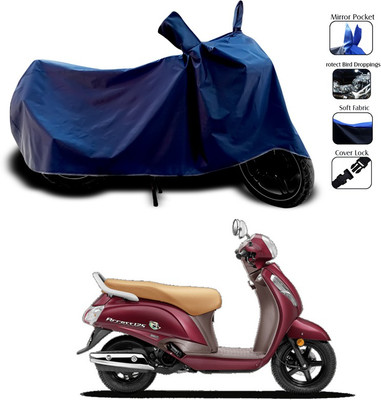 SEBONGO Waterproof Two Wheeler Cover for Suzuki(Access 125, Blue)