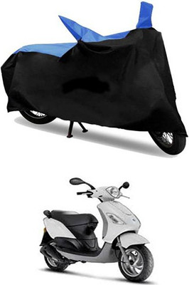 MSR STORE Two Wheeler Cover for Piaggio(Blue, Black)