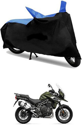 MSR STORE Two Wheeler Cover for Triumph(Blue, Black)
