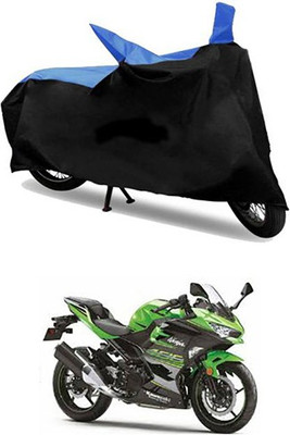 MSR STORE Two Wheeler Cover for Kawasaki(Blue, Black)