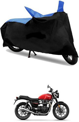 MSR STORE Two Wheeler Cover for Triumph(Blue, Black)