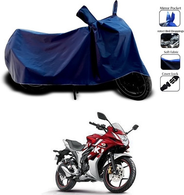 ANTHUB Two Wheeler Cover for Suzuki(Gixxer SF, Blue)