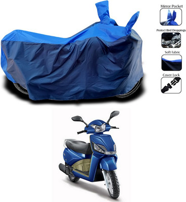 SEBONGO Two Wheeler Cover for Mahindra(Gusto, Blue)