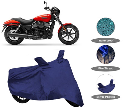 MBIX Waterproof Two Wheeler Cover for Harley Davidson(Streek, Blue)
