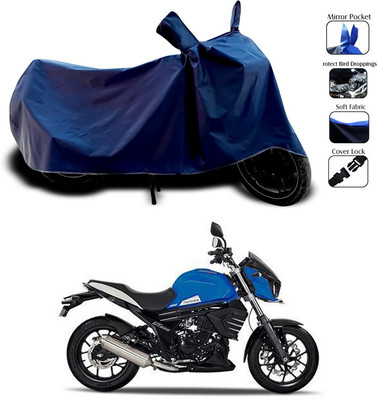 SEBONGO Waterproof Two Wheeler Cover for Mahindra(Mojo, Blue)