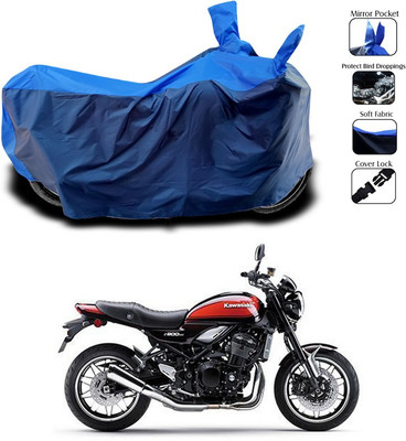 ANTHUB Two Wheeler Cover for Kawasaki(Blue)