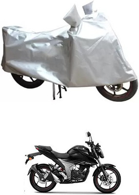 MSR STORE Two Wheeler Cover for Suzuki(Silver)
