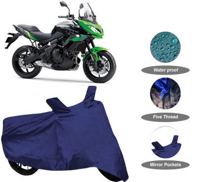 THE REAL ARV Waterproof Two Wheeler Cover for Kawasaki(Versys 650, Blue)
