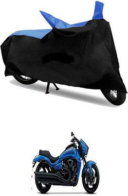 MSR STORE Two Wheeler Cover for Suzuki(Blue, Black)