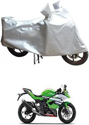 MSR STORE Two Wheeler Cover for Kawasaki(Ninja 250, Silver)