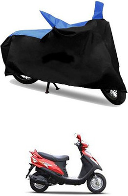 MSR STORE Two Wheeler Cover for Mahindra(Blue, Black)