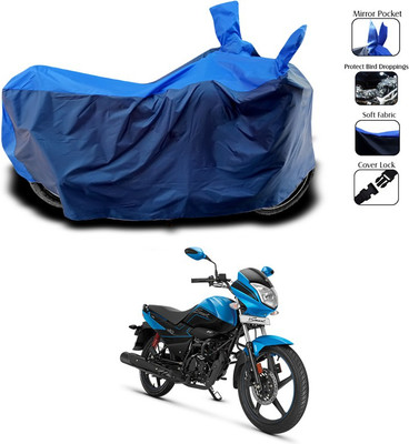 SEBONGO Two Wheeler Cover for Hero(Splendor I Smart, Blue)