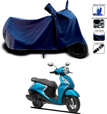 SEBONGO Waterproof Two Wheeler Cover for Yamaha(Fascino, Blue)