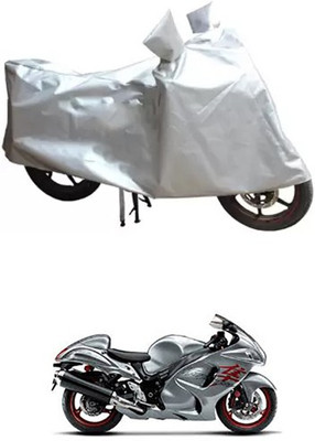 MSR STORE Two Wheeler Cover for Suzuki(Silver)