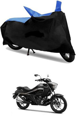 MSR STORE Two Wheeler Cover for Suzuki(Blue, Black)