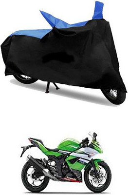 MSR STORE Two Wheeler Cover for Kawasaki(Ninja 250, Blue, Black)