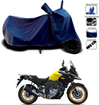 SEBONGO Waterproof Two Wheeler Cover for Suzuki(V Strom 650, Blue)