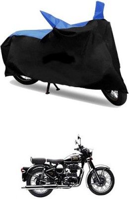 MSR STORE Two Wheeler Cover for Royal Enfield(Classic Chrome, Blue, Black)