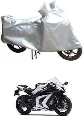 MSR STORE Two Wheeler Cover for Kawasaki(Silver)