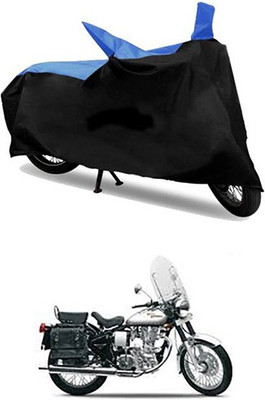 MSR STORE Two Wheeler Cover for Royal Enfield(Blue, Black)