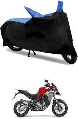 MSR STORE Two Wheeler Cover for Ducati(Blue, Black)