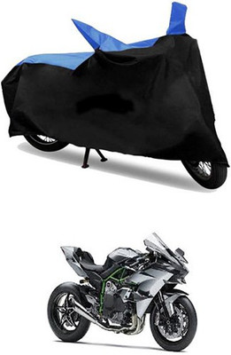 MSR STORE Two Wheeler Cover for Kawasaki(Blue, Black)