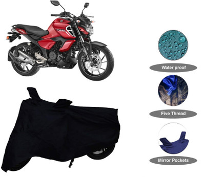 THE REAL ARV Waterproof Two Wheeler Cover for Yamaha(FZ-S FI, Black)