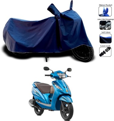 ANTHUB Two Wheeler Cover for TVS(Wego, Blue)