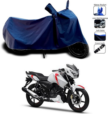SEBONGO Waterproof Two Wheeler Cover for TVS(Apache RTR 160, Blue)
