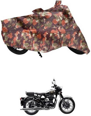 MotohunK Two Wheeler Cover for Royal Enfield(Classic Chrome, Multicolor)