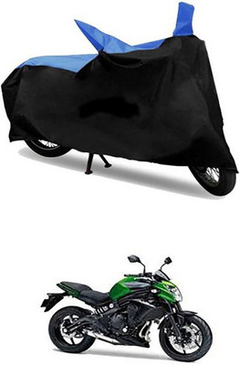 MSR STORE Two Wheeler Cover for Kawasaki(Blue, Black)