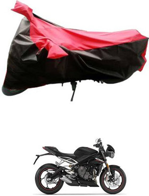MotohunK Two Wheeler Cover for Triumph(Red, Black)