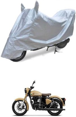 Blossom Trendz Two Wheeler Cover for Royal Enfield(Classic 350, Silver)