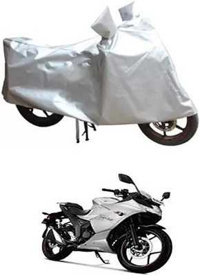 MSR STORE Two Wheeler Cover for Suzuki(Gixxer SF, Silver)