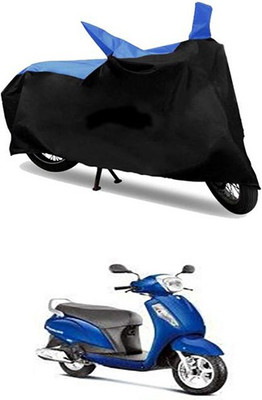 MSR STORE Two Wheeler Cover for Suzuki(Blue, Black)