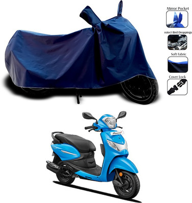 SEBOMGO Waterproof Two Wheeler Cover for Hero(Pleasure+ 110, Blue)