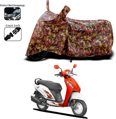 ANTHUB Two Wheeler Cover for Honda(Red)