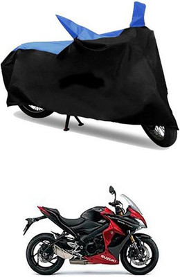 Autogard Two Wheeler Cover for Suzuki(Blue, Black)