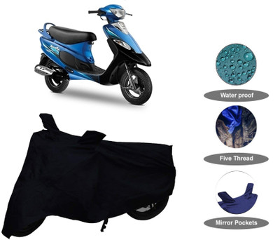 APNEK Waterproof Two Wheeler Cover for TVS(Scooty Zest 110, Black)