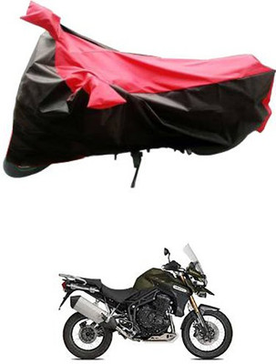 MotohunK Two Wheeler Cover for Triumph(Red, Black)