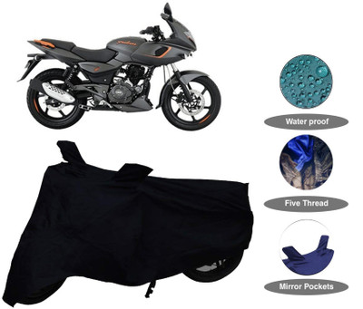 MEGA MARTZZ Waterproof Two Wheeler Cover for Bajaj(Pulsar 180 DTS-i, Black)