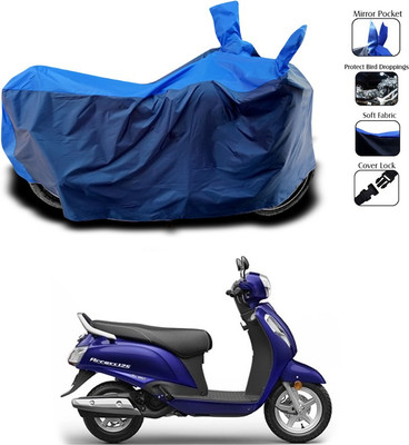 SEBONGO Two Wheeler Cover for Suzuki(Access 125, Blue)