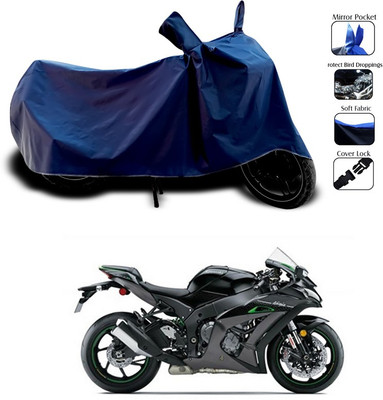 SEBONGO Two Wheeler Cover for Kawasaki(Blue)