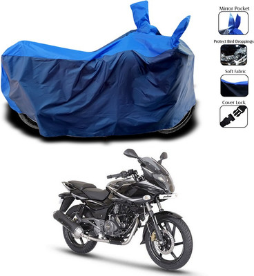 SEBONGO Two Wheeler Cover for Bajaj(Pulsar 220 DTS-i, Blue)