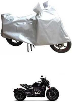 MSR STORE Two Wheeler Cover for Triumph(Silver)
