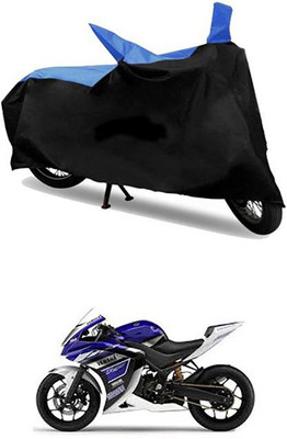 MSR STORE Two Wheeler Cover for Yamaha(YZF R25, Blue, Black)